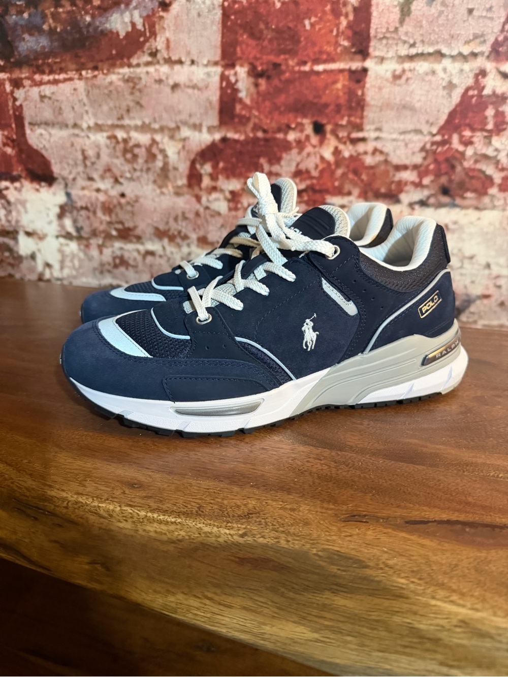 Polo by Ralph Lauren Navy and Gray Men's Athletic Sneakers